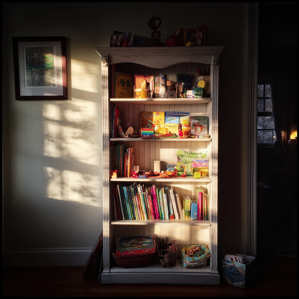 Półka z książkami w pokoju dziecka