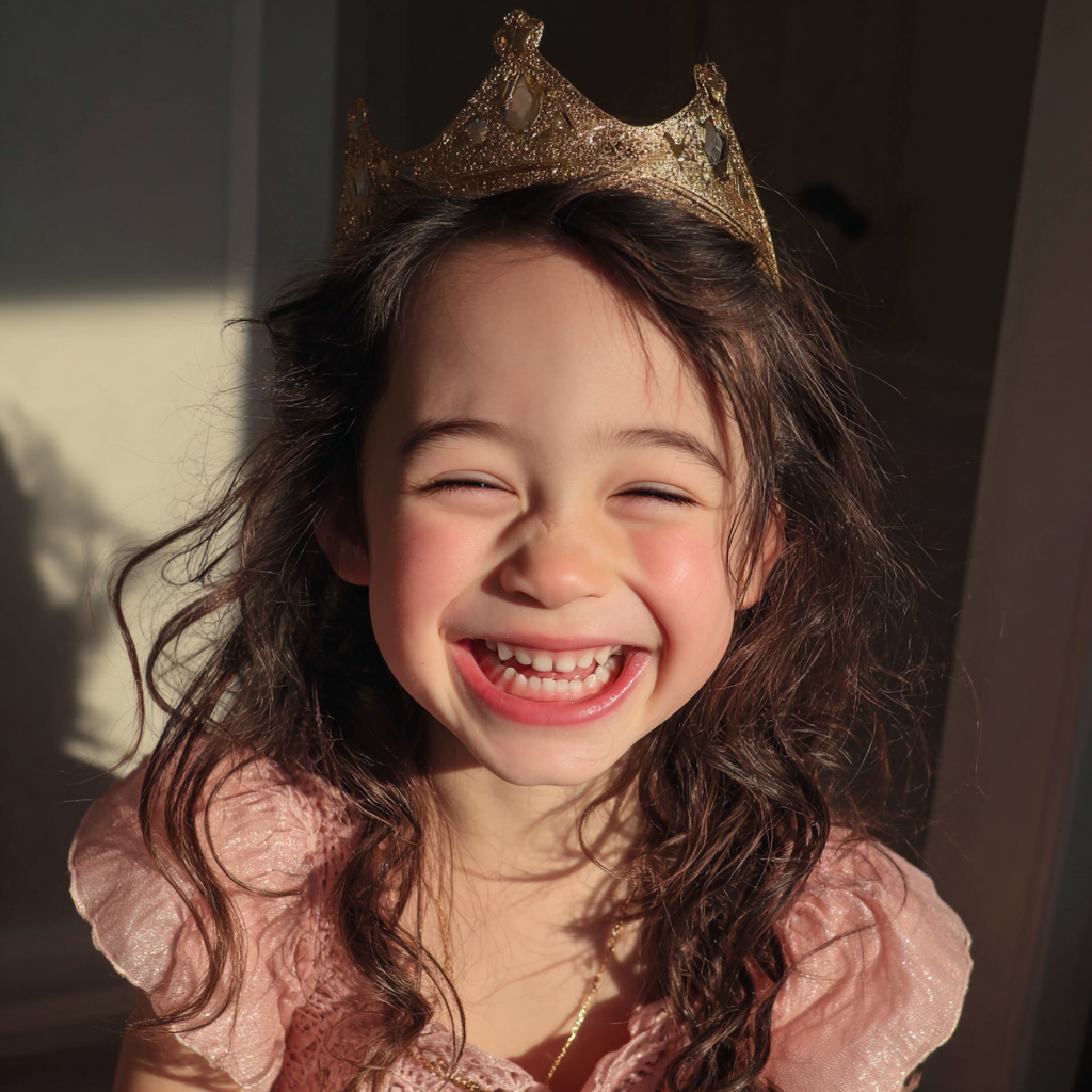 Śmiejąca się mała dziewczynka