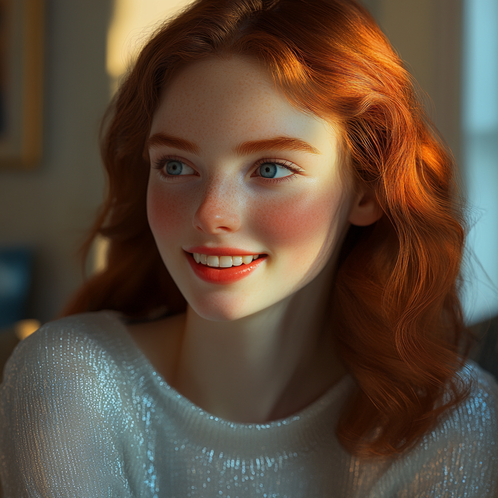 Młoda kobieta z uśmiechem | Źródło: Midjourney