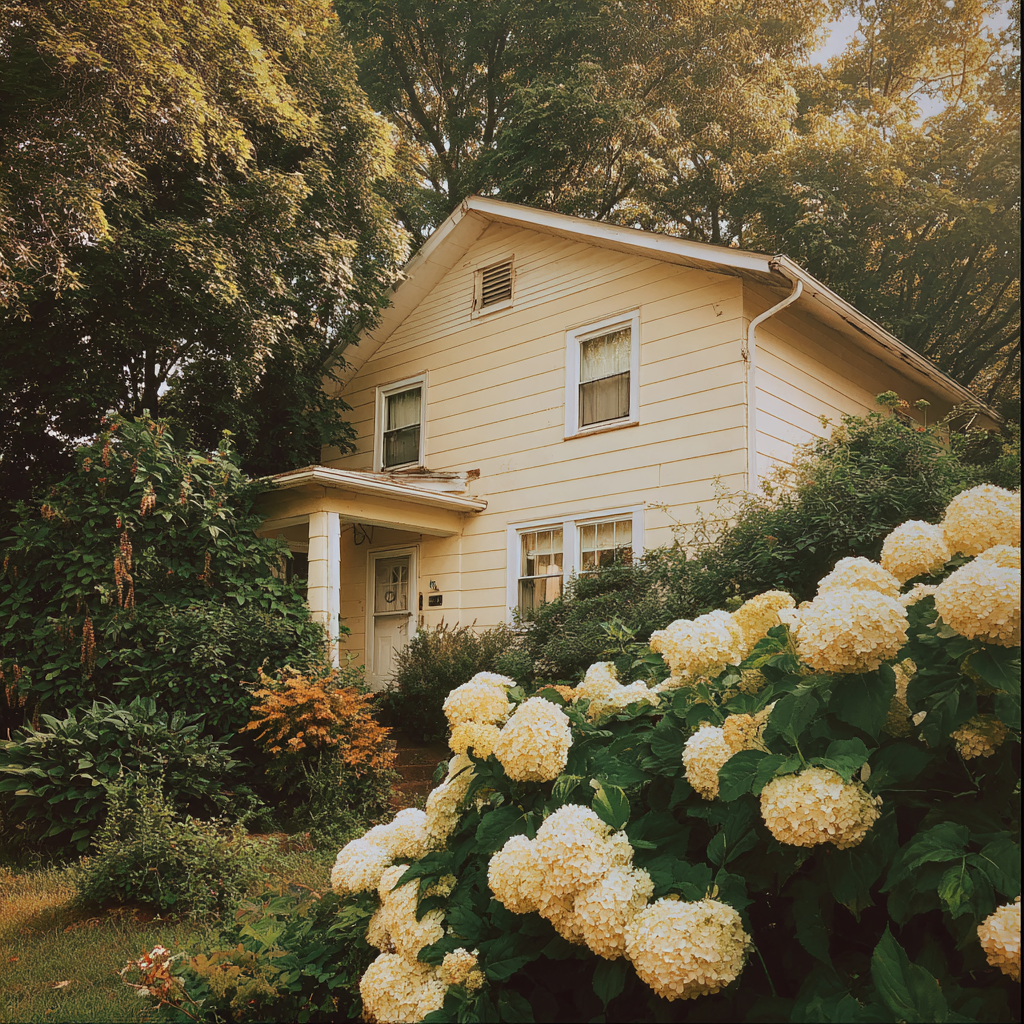 The exterior of a house